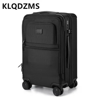 KLQDZMS 나일론 충돌 방지 방수 여행 가방, 확장형 지퍼 박스, 조용한 비즈니스 미니멀리스트 트롤리 가방, 20 인치