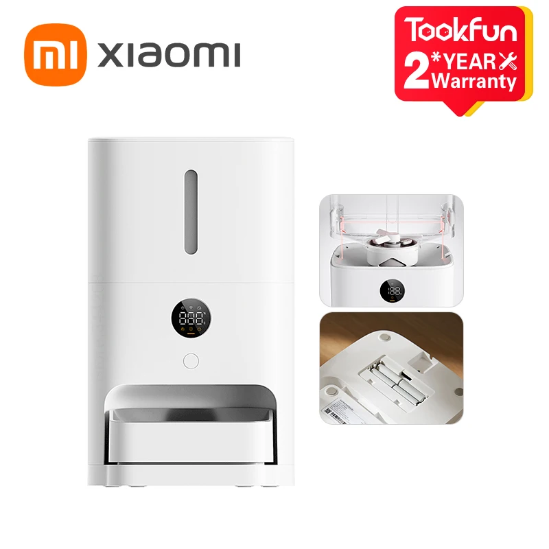 

New Xiaomi Mijia Smart Pet Food Feeder 2 Dual Power Supply System 5L Large Capacity Moisture-Proof Locking Fresh LED Mi Home