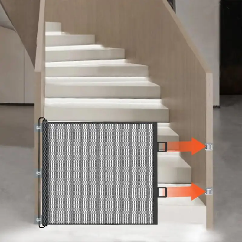 Child Safety Gate For Doorways No Punching Kid Isolation Net Safety Multifunctional Easy Install Pet Gates For Stairs Outdoor