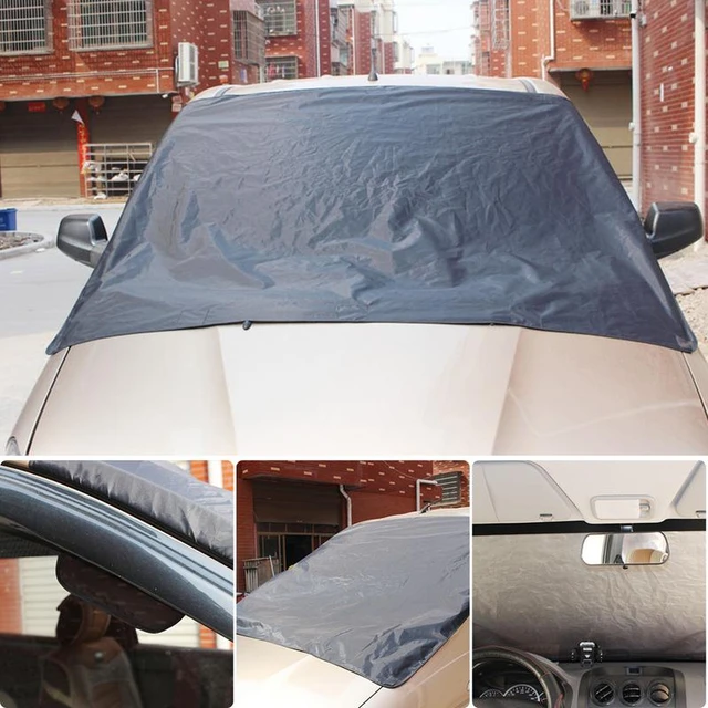 Car Snow Cover With Magnets Sunshade Cover Car Windshield Shade Waterproof Protector  Cover For Winter Car Windscreen Cover - AliExpress