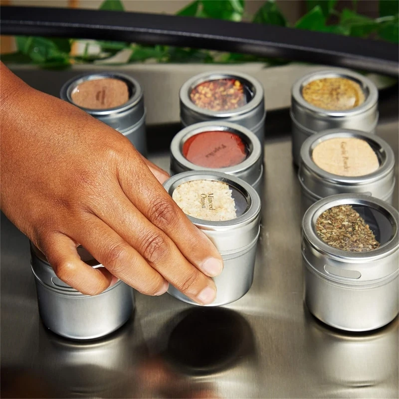 Spice Organizer Magnetic Spice Tins Impresa Large 4oz Magnetic