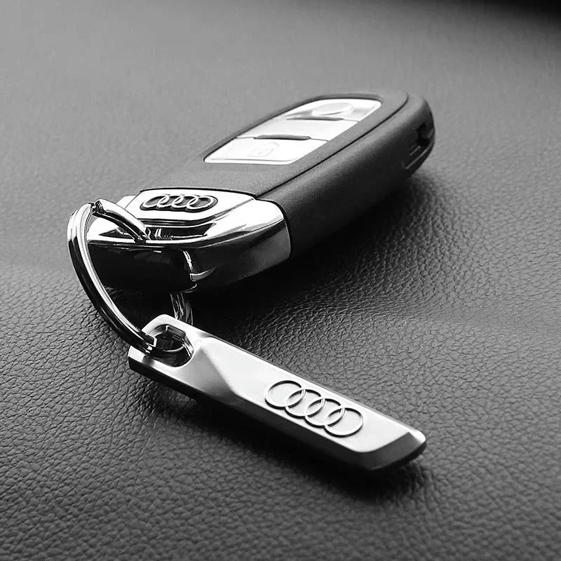 3D Car Shape Metal Rope Car Badge Keychain Decoration for Audi A3 A4 A5 A6 A7 Q2 Q3 Q5 Q7 TT TTS Sline RS4 RS6 B5 8V 8P car keychain