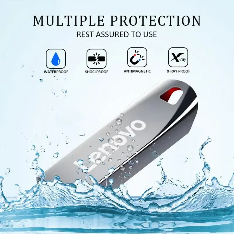 usb flash drive Lenovo USB3.0 Metal Flash Drives Memory 32GB 64GB 128GB 256GB 512GB 1TB 2TB Waterproof Usb Stick High Speed OTG Pen Drive for PC