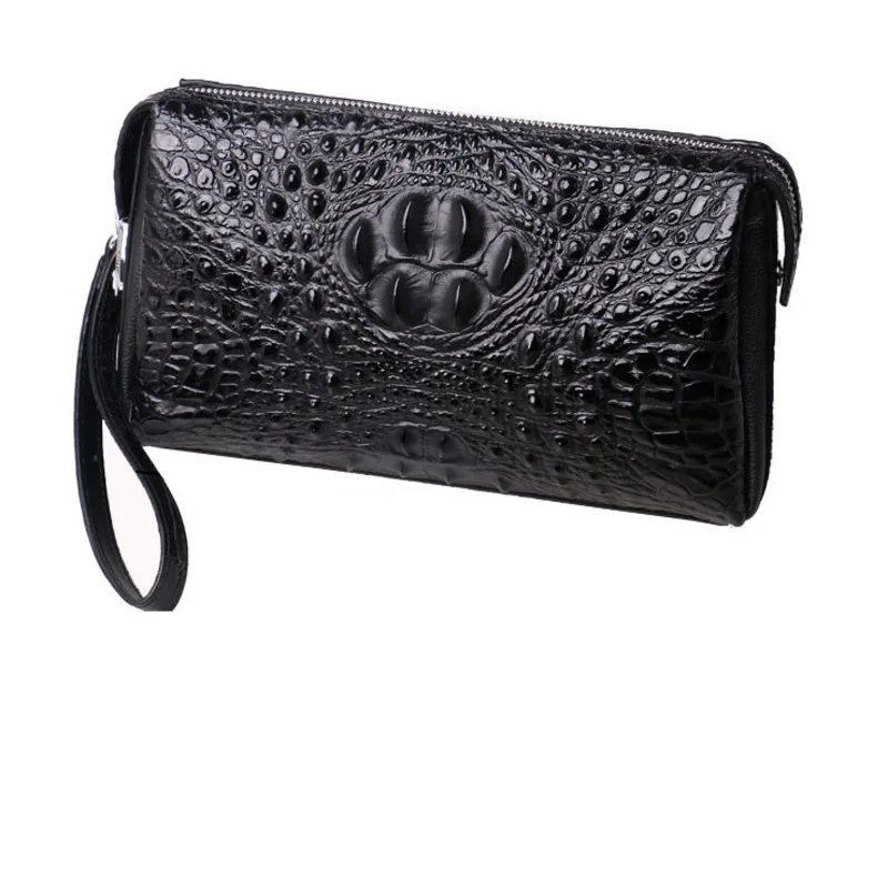 New Men With Password Lock Anti-theft Business Handbag High-capacity Top Layer Cowhide Leisure Clip Bag High Quality Cosy Wallet
