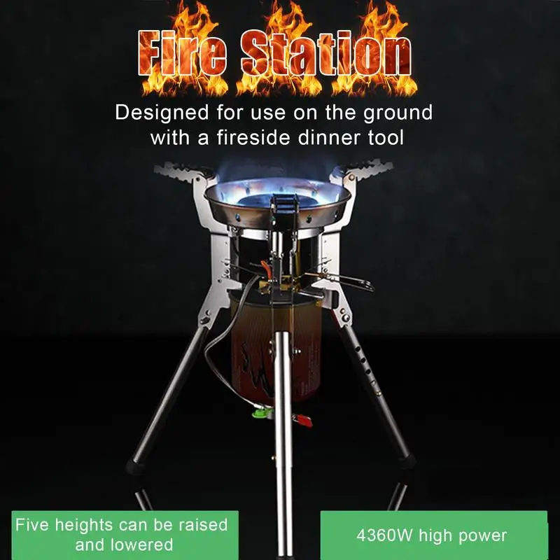 

Cooking Camping Burner Stove Propane Stove Burner Stand Universal Accessories Adjustable Heights For High Altitude Area Picnic