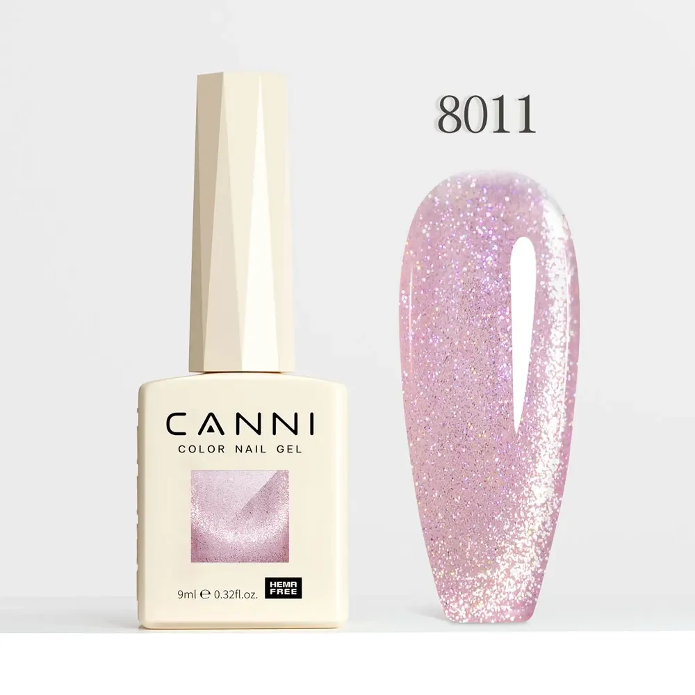 CANNI HEMA Free Black Glitter Diamond Sparkle Gel Polish - Long-Lasting Glossy Finish