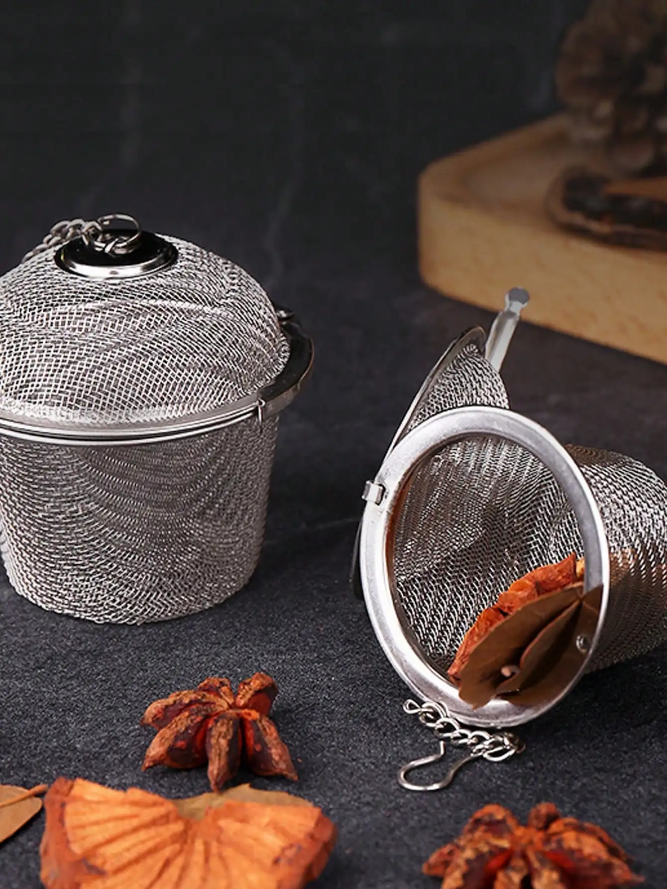Tea Spice Strainer Seasoning Ball Mesh Herbal Ball Stainless Steel Locking Tea Filter Reusable 4.5cm tea infuser tea strainer tea filter