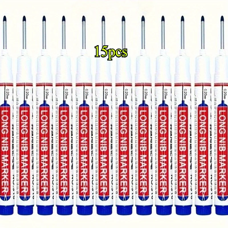 Precision Long-Tip Permanent Marker Pens - Ideal for DIY Projects, Professional Use, Waterproof & Quick-Dry