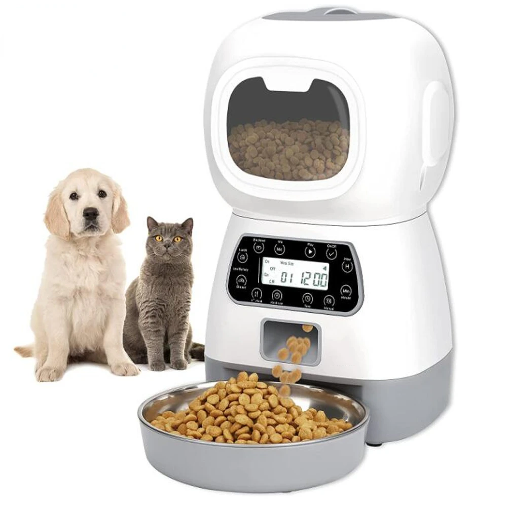 Automatic Pet Feeder Pf 19 Notice En Français Smart Pet Feeder 3.5L Automatic Food Dispenser For Cats Dogs Timer  Stainless Steel Bowl Auto Dog Cat Pet Feeding Pet Supplies | AliExpress