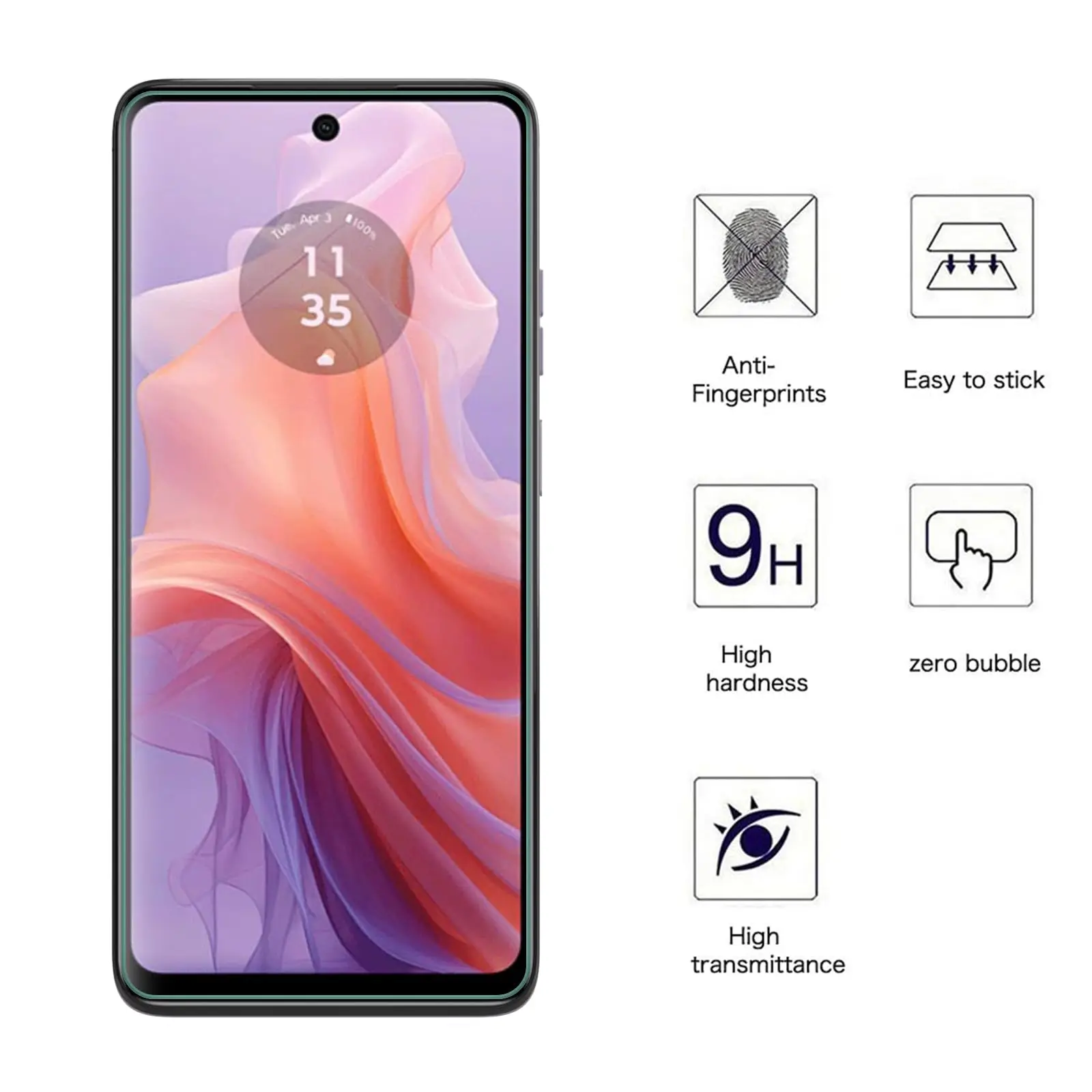 Premium Tempered Glass Screen Protector - 9H Hardness, HD Clear, Anti-Scratch