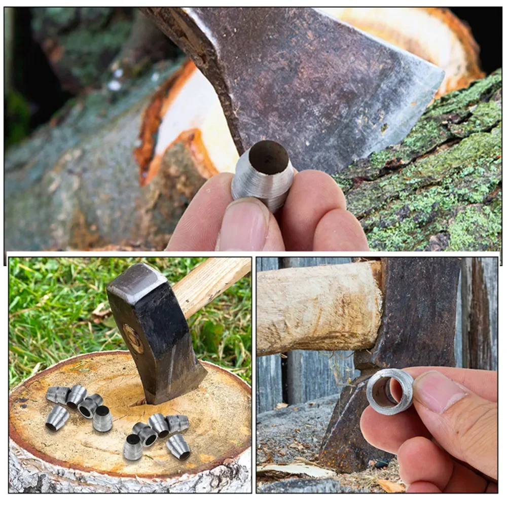 Description Picture 2 of item10 Pcs Axe Wedge Metal Hammer Handle Splitting Installation Supplies for Axe Reinforcing Tool
