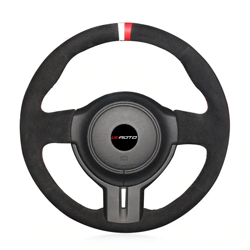 Ls Coprivolante Cucito A Mano Automatico Per Toyota 86 2012-2015 Subaru Brz 2012-2015 Coprivolante Cucito A Mano Wrap Fundas De Volante