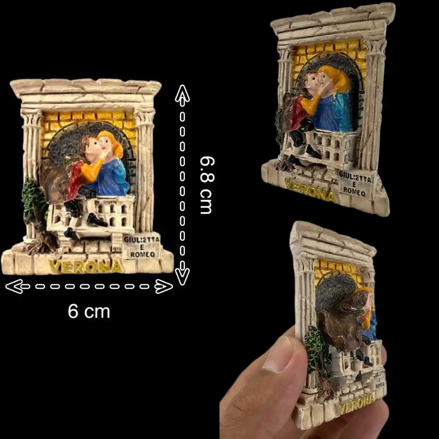 Italy Fridge Magnets Verona Romeo and Juliet Travel Memorial Magnetic Refrigerator Stickers Gift Room Decoration Collection