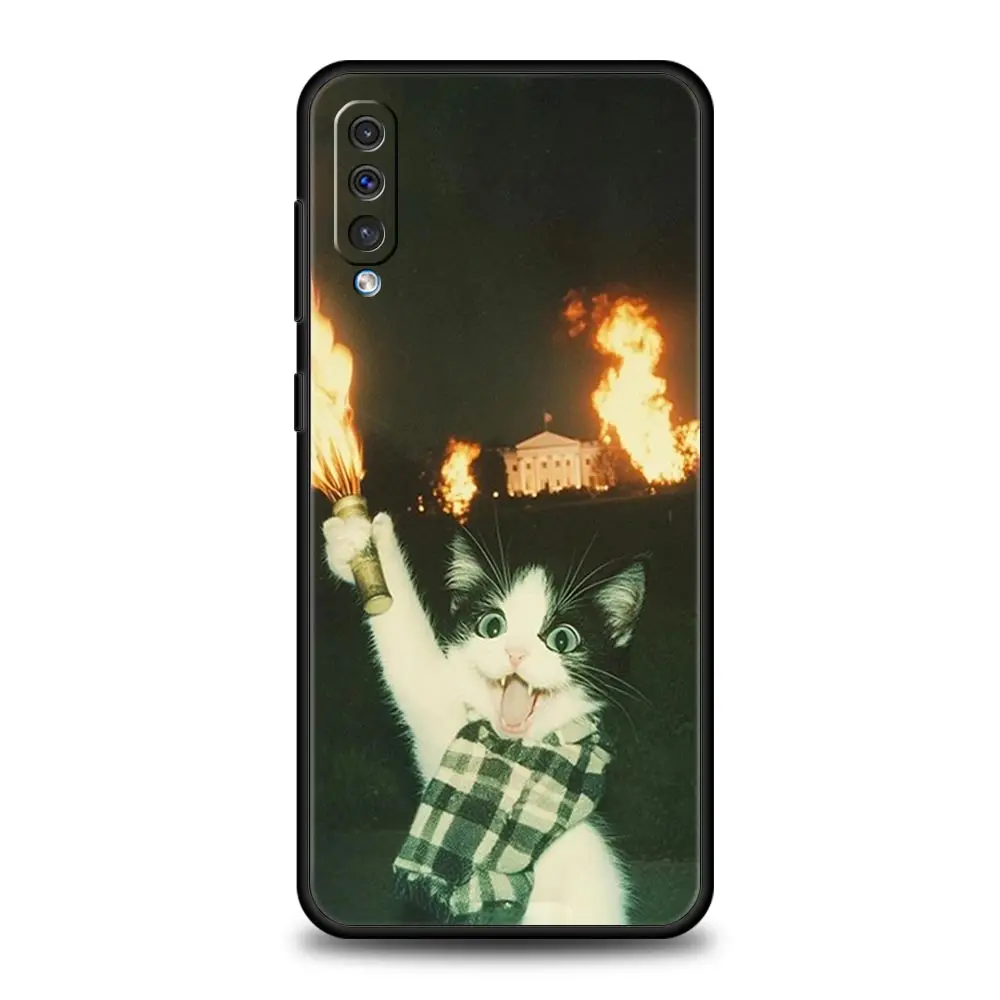 Playful Cat Design Phone Case Cover