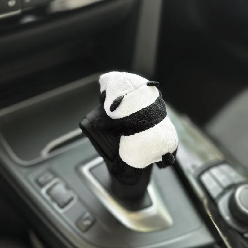 Car Interior Accessories Cute Cartoon Panda Gear Shift Cover