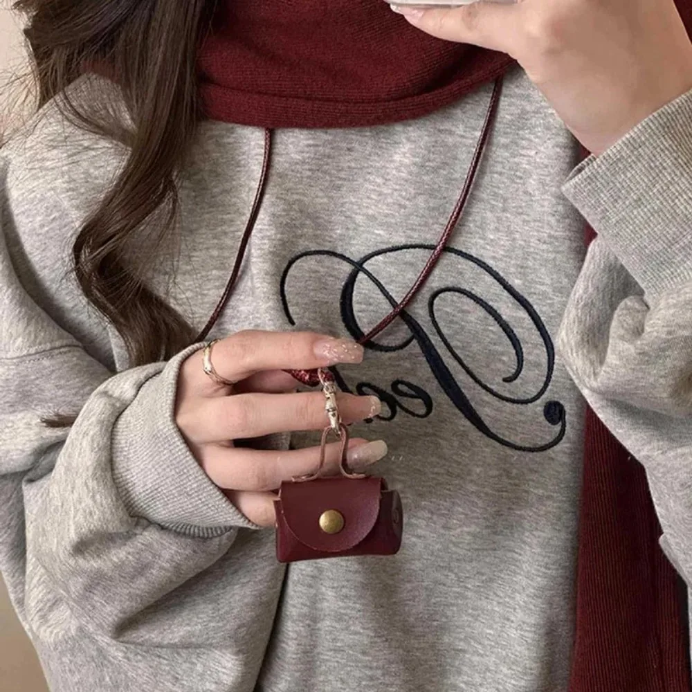 Leather Hanging Coin Purse Necklace for Women