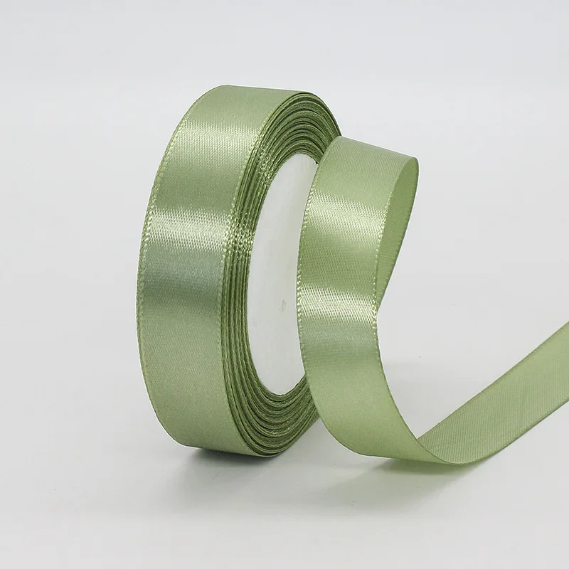 Sage Green Decorative Ribbon for Crafts and Gift Wrapping – 22m Roll