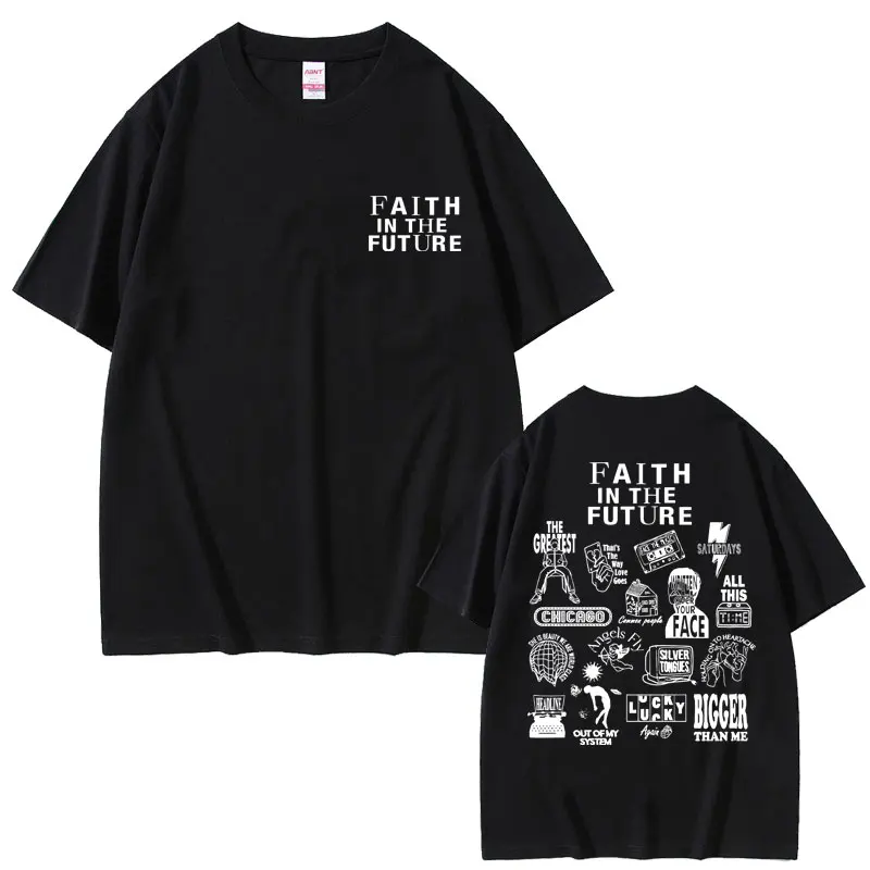 

Awesome Faith in The Future Concert T-shirt Mens Oversized T Shirts Men Hip Hop Fashion Crewneck T Shirt Male Pure Cotton Tshirt