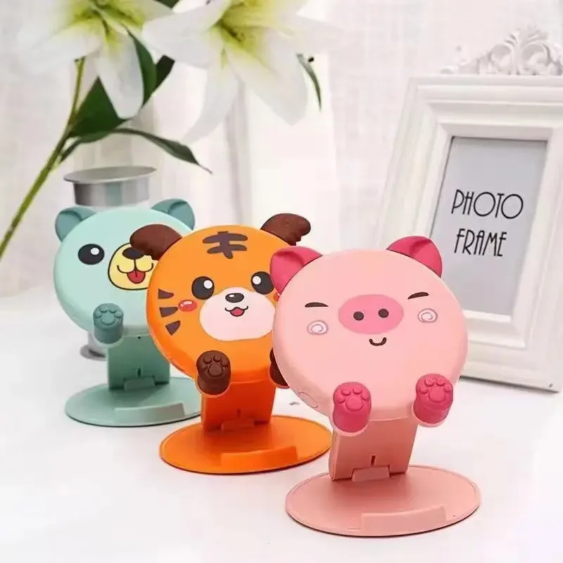 Phone Holder Universal Kawaii Desktop Cell Phone Tablet Stand Adjustable Korean Stationery Desk Organizer
