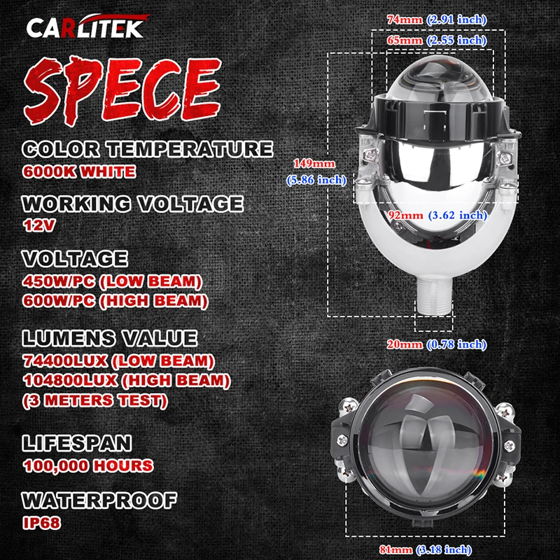 LED Car Lights LED Lights LED Bulbs LED Headlights LED Car Headlights Car Headlamps HID Headlight Bulbs 2PCS Bi-LED Projector Lenses H1 Bulb 9005 9006 H4 H7 for Headlight