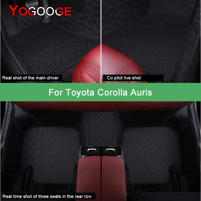 

YOGOOGE Car Floor Mats For Toyota Corolla Auris Luxury Auto Accessories Foot Carpet