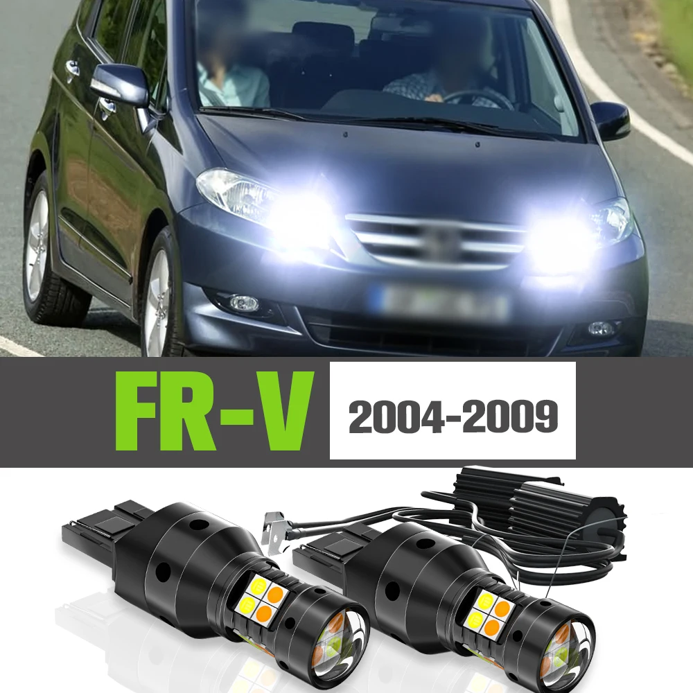 

2x LED Dual Mode Turn Signal+Daytime Running Light DRL Accessories Lamp For Honda FR-V FRV 2004-2009 2005 2006 2007 2008