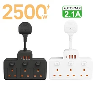 UK AC Plug Power Strip Wall Mounted Independent