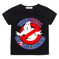 Summer Boys/Girls 4-14t Cartoon Cotton Funny Ghostbusters Game Print Cartoon Short Sleeve Children T-Shirt Animation Costumes 1