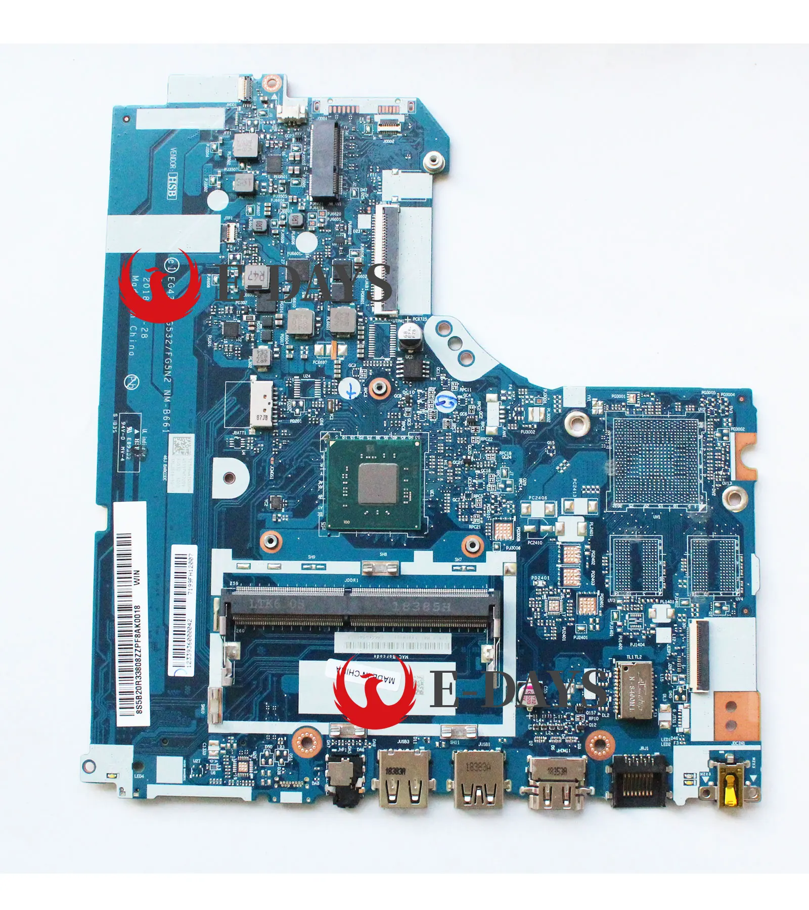 

NM-B661 For Lenovo Ideapad 330-15IGM Laptop Motherboard With N4000 N4100 N5000 CPU DDR4 Fru:5B20R33808 5B20R338015B20R33812