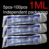 5-100Pcs 1ML Without Needle OPP Disposable Sampler Plastic Nutrient Syringe Hydroponic Cat Pet Feeding Sterile Feeder Syringes 1