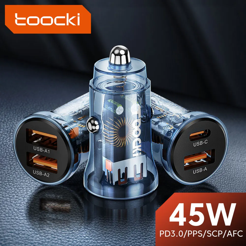USB C Car Phone Charger QC 4.0 PD3.0 45W Fast For iPhone 14 13 12 Samsung S22 Ultra Xiaomi Huawei Poco