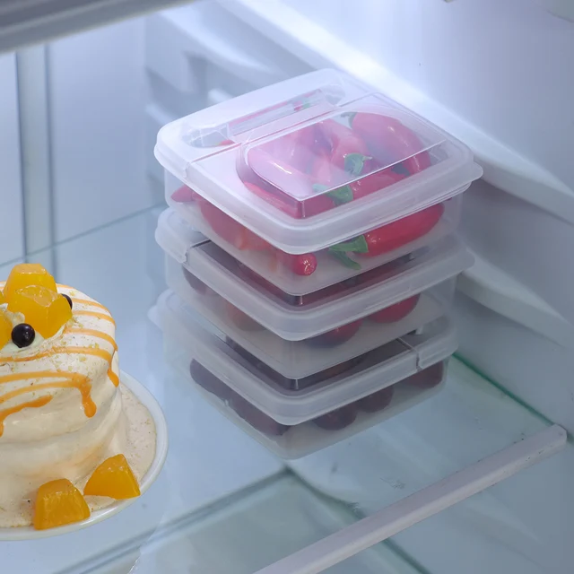 Átlátszó Sajt Szelet Tároló Doboz Hűtővaj Hordozható Hűtőszekrény Gyümölcs Zöldség Friss Tartó Szervező Tok - Image 5