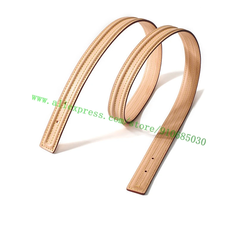 Top Quality Natural Beige Vachetta Leather Bag Strap For Luxury Designer Lady Handbag Purse Women Shoulder Carry Belt 6 Sizes