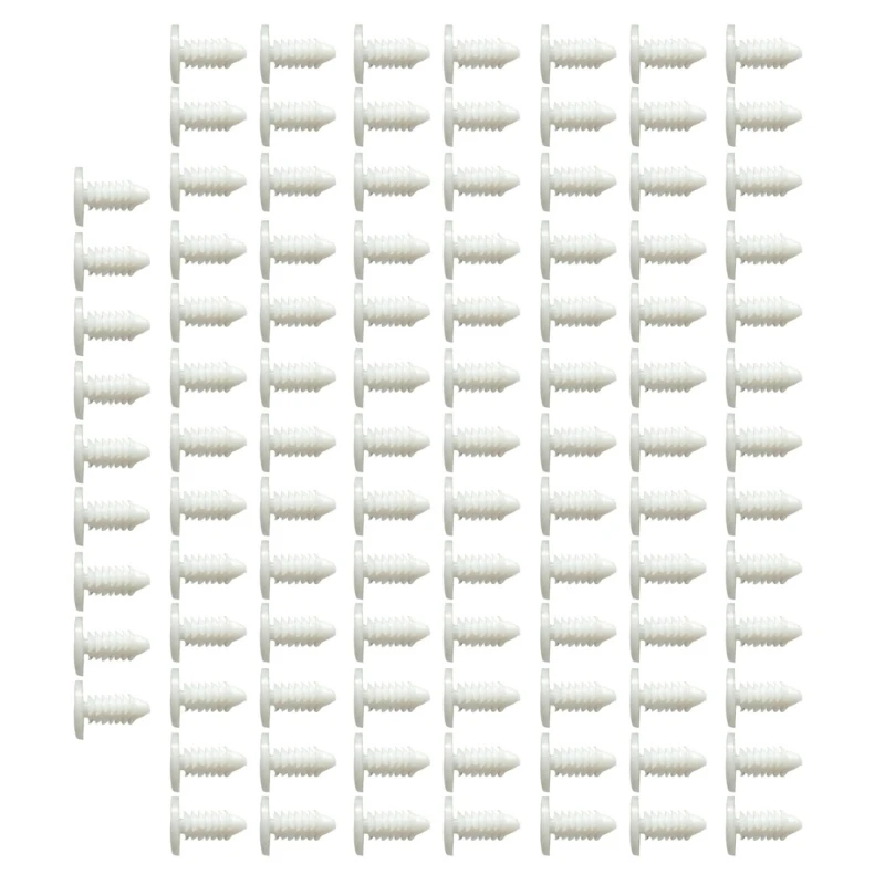 100Pcs 블랙 화이트 리벳 클립 플라스틱 푸시 핀 플라스틱 구멍 후드 압력 핀
