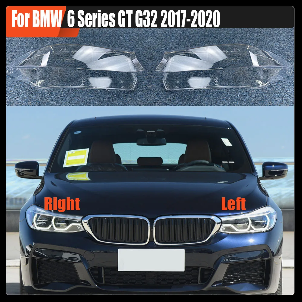 

For BMW 6 Series GT G32 2017-2020 Headlamp Transparent Shell Lampshade Lamp Shade Front Headlight Cover Lens Plexiglass
