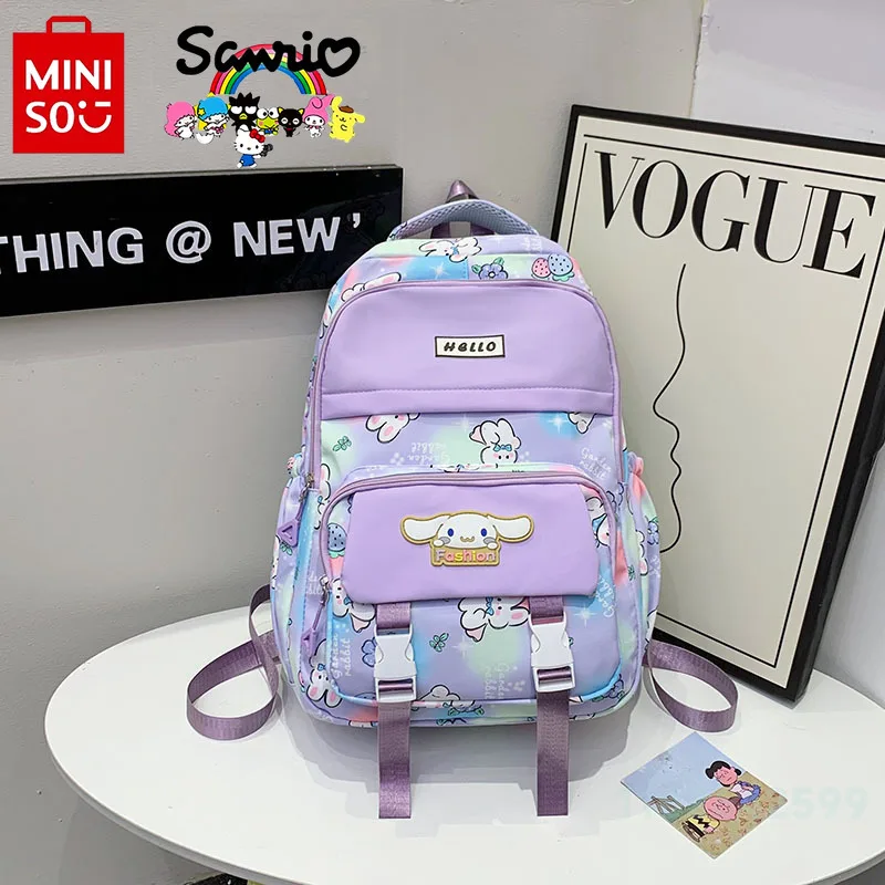 Miniso Cinnamoroll New Student School Bag Fashionable High Quality Women's Backpack Small Fresh Large Capacity Girl Backpack