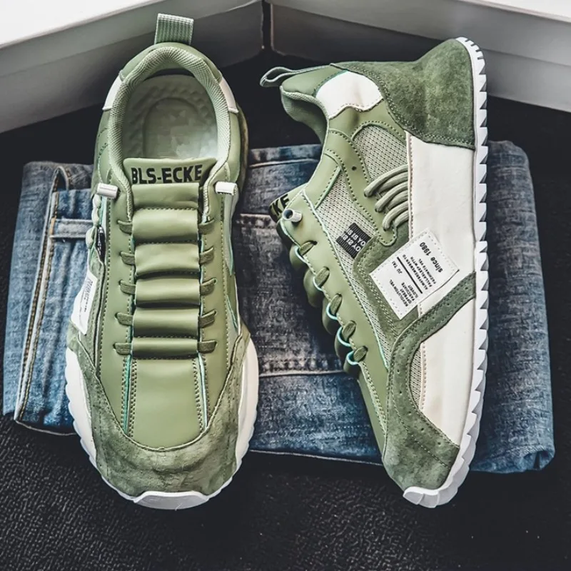 حذاء رياضي رجالي جلد شبكي