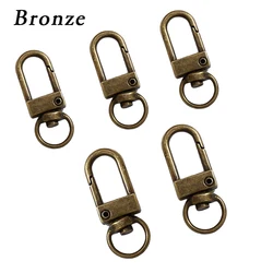 Set of 10 Elegant Gold and Silver Plated Lobster Clasp Hooks for Jewelry Making and Crafting (Bronze)