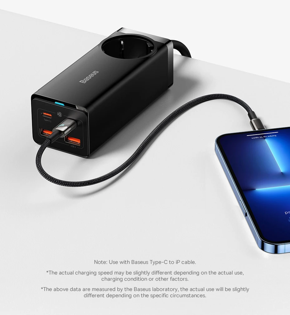 100W GaN3 Pro USB Charger Desktop Power Strip Charging Station Type C PD QC Quic