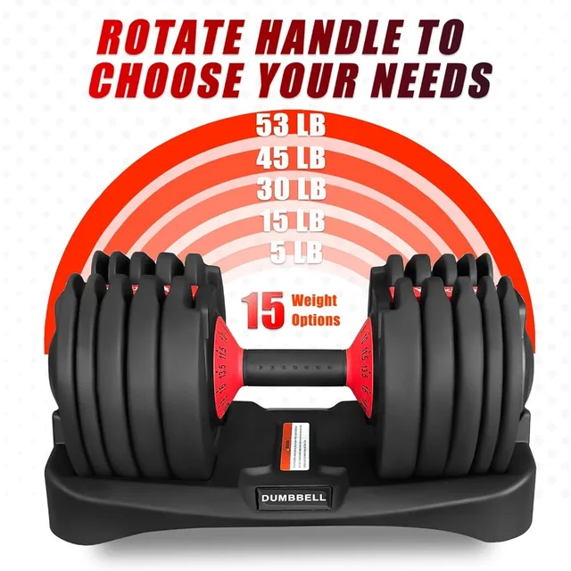 Adjustable Dumbbell Pair 24kg/53lb 3