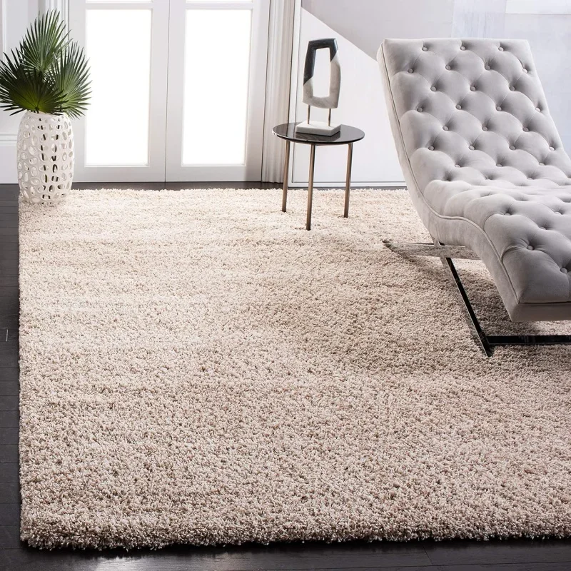 

SAFAVIEH California Shag Collection Area Rug - 8' x 10', Beige, Non-Shedding & Easy Care, 2-inch Thick Ideal for High Traffi
