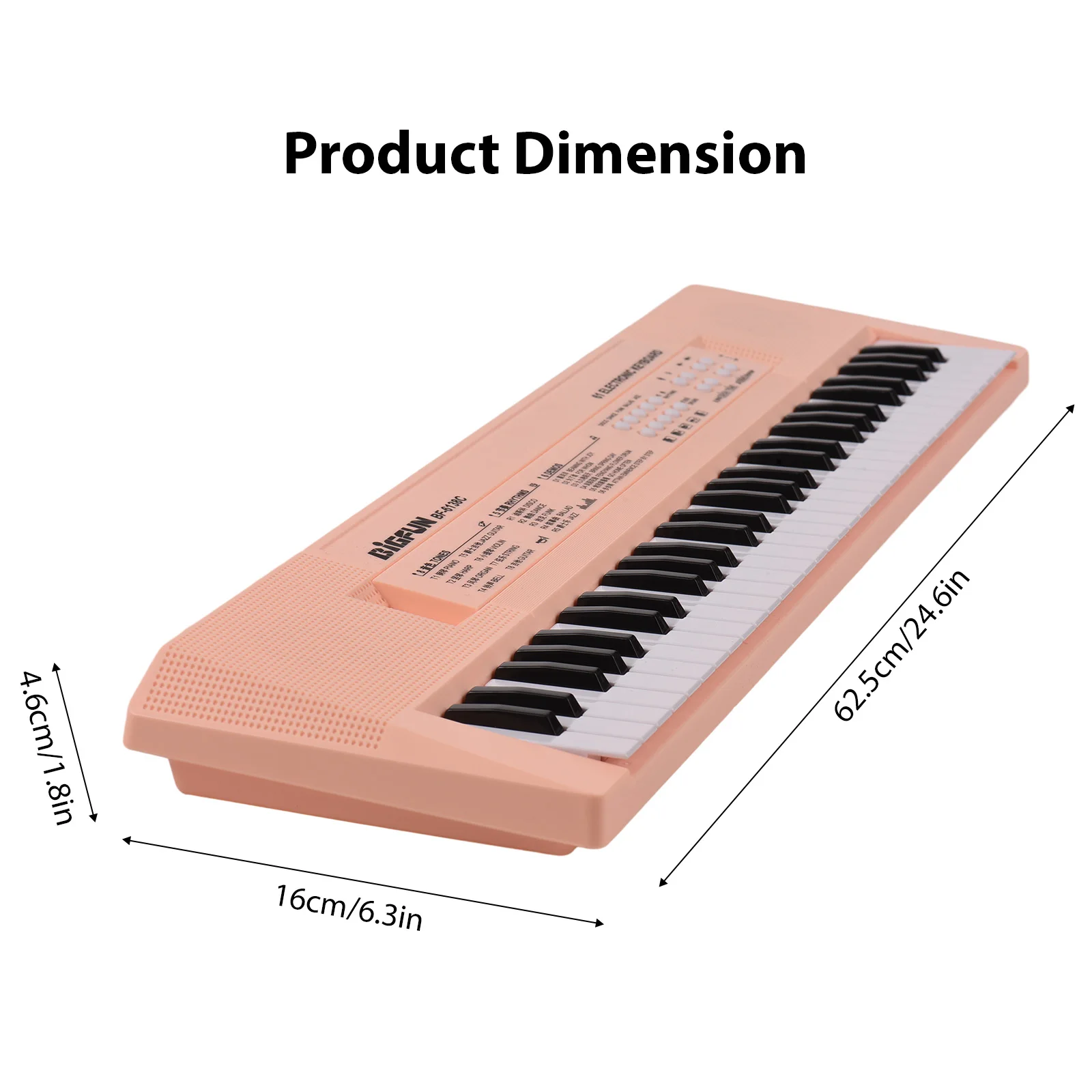 61 Key Electronic Keyboard Piano Musical Instrument with Microphone Dual Power Mode 6 Demonstration Songs
