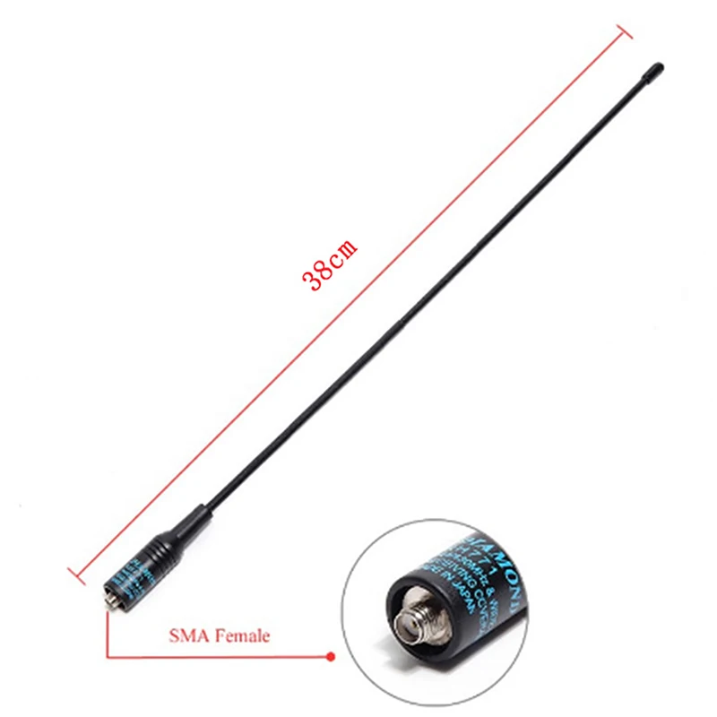 CPI-NA-771 SMA 여성형 SMA-F 듀얼 광대역 유연 안테나 VHF/UHF 144/430MHz 양방향 무전기 UV-5R BF-888S UV-82 등