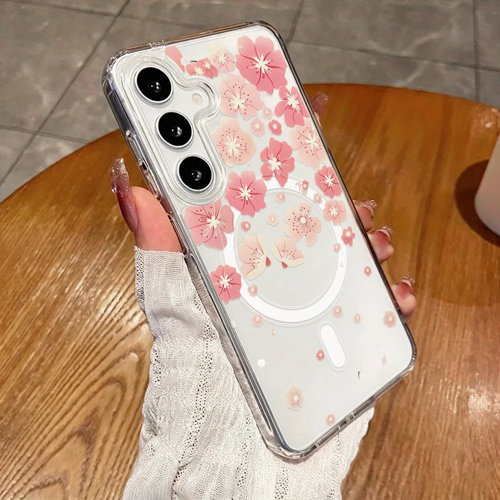 Pink Cherry Blossoms Magnetic Phone Case
