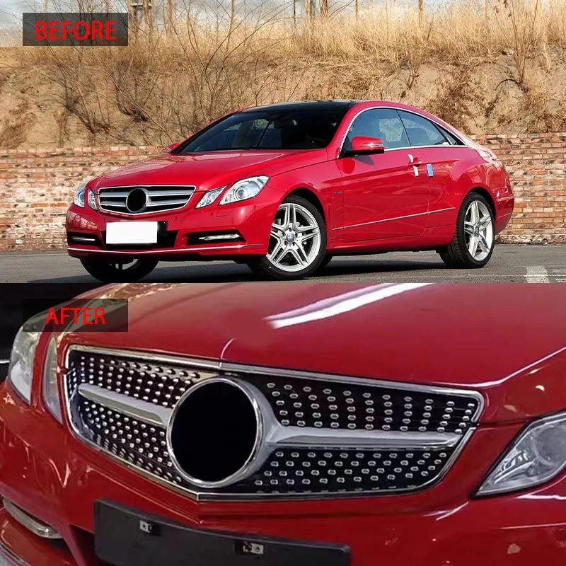 메르세데스 벤츠 E 쿠페 W207 E200 E250 E350 E550 2010 2011 2012 2013 프론트 범퍼 그릴 레이싱 그릴 다이아몬드 스타일 메쉬