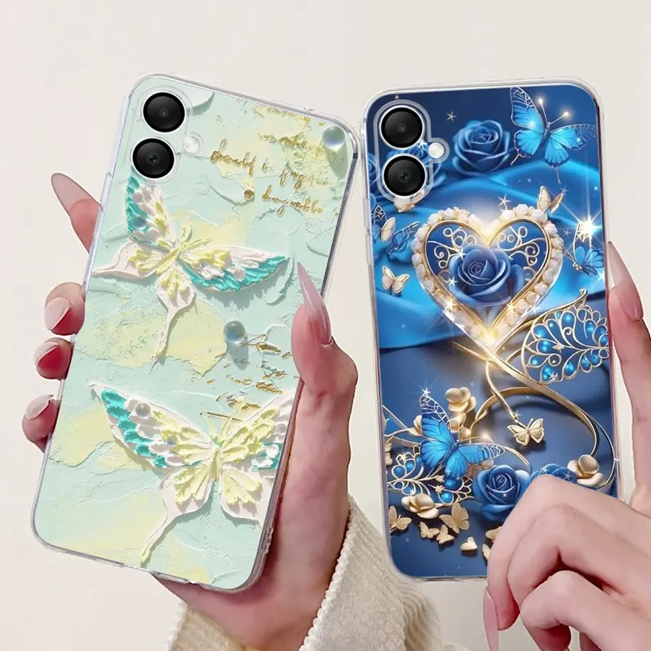 Floral Love Heart Soft Silicone Phone Case - Elegant TPU Cover
