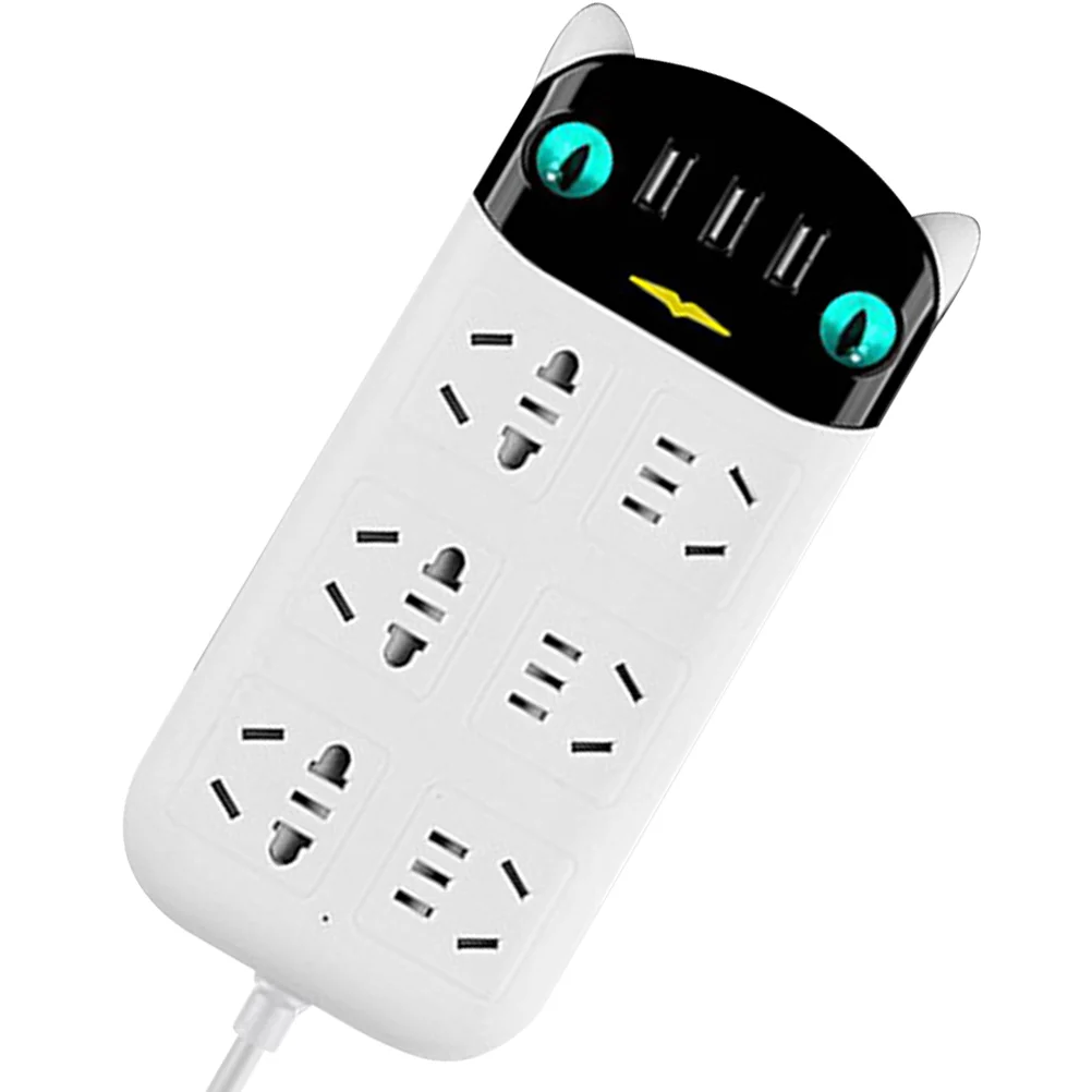 

Multifunctional Charging Socket Flat Plug Power Strip 6 Slots 2500w Row With Usb Ports Outlet With Usb Ports