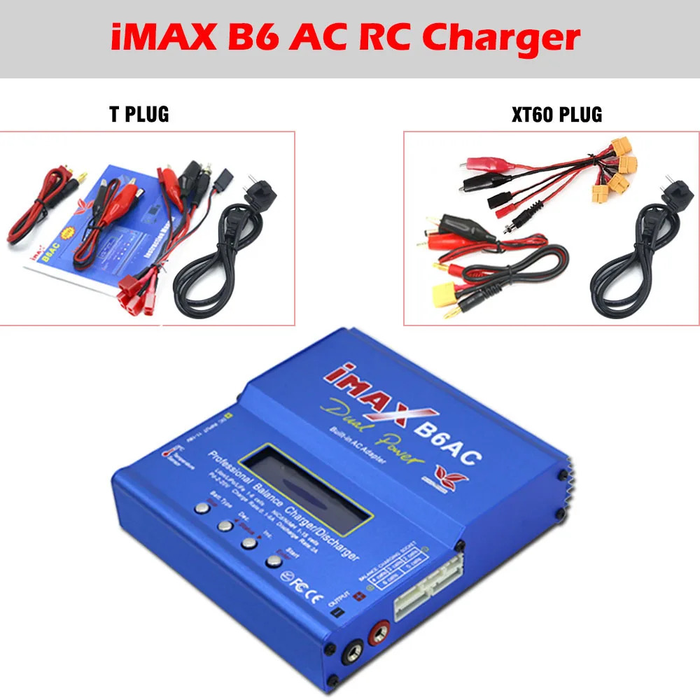 

IMAX B6AC Battery Balance Charger 80W Input Voltage Monitoring Data Storage with Digital LCD Screen