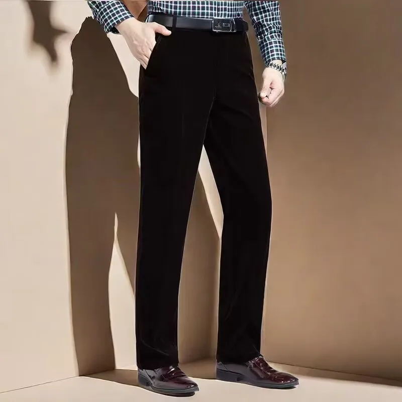 Corduroy pants loose joggers middle-aged men dad installed in autumn and winter men's casual Trousers for men streetwear,casual pants,corduroy pants