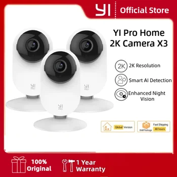 YI Pro 3 kits de pc 2K cámara doméstica Wi-Fi IP sistema inteligente de vigilancia de seguridad con visión nocturna Monitor de bebé en iOS, aplicación Android 1